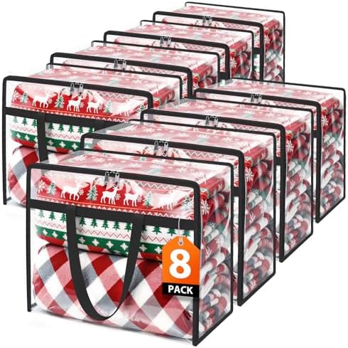 SpaceTrove Clear Storage Bags, 8-Pack Under Bed and Closet Organizers 40L by Unknown