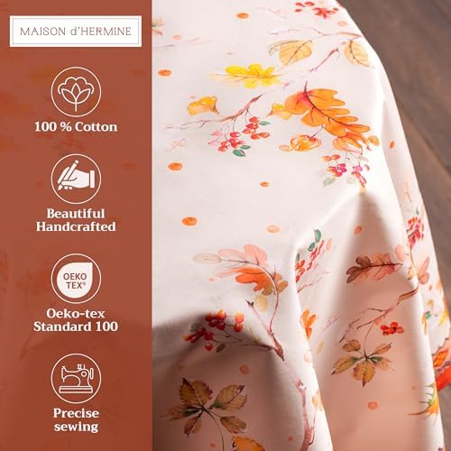 Maison d' Hermine Table Cloth Round Table Reusable 100% Cotton 63" Diameter - Image 2