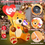LETIME 5 FT Valentine's Day Inflatable Outdoor Decorations Bear - Image 4