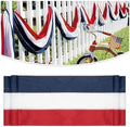 3x30Ft Patriotic Bunting 4th of July Decor Outside Red, White & Blue Stripe Bunting Banner Decor Memorial Days Veterans Day Celebration USA Bunting Outdoor Porch Garden by LinaGarten