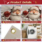 Santa Garage Door Banner 16x7 Ft - Breaking Through Paper Effect for Double Car Garage Fun Holiday Decor - Image 3