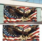 Eagle American Flag Garage Door Banner 7x16FT, Patriotic Bald Eagle & American Flag Garage Door Cover, Outdoor Decoration for Independence Day and National Holidays - Image 6