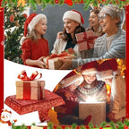 Huwena 8 Pack Christmas Glitter Stocking Holders Metal Weighted Red - Image 4