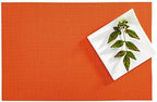 Restaurantware Tangerine Vinyl Woven Placemat, 16 x 12 in, 6 Pack by Restaurantware