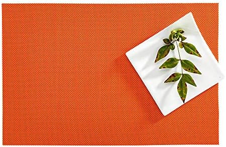 Restaurantware Tangerine Vinyl Woven Placemat, 16 x 12 in, 6 Pack by Restaurantware
