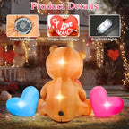 LETIME 10.5 FT Long Valentines Inflatables Outdoor Decorations Blow up Bear - Image 6