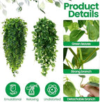 XunYee 28 Pcs Artificial Hanging Plants 32 Inch, Greenery Mix - Image 4