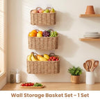 3 Pcs Wall Hanging Baskets, Wicker Baskets for Wall - Image 4