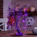 24Inch Halloween Lighted Willow Tree Bonsai Light 80 Purple LED Lights Table Top Lamp Artificial Tree Desk Decor with 4 Spiders Adapter Plug in/Battery Powered for Christmas Nativity Decoration by SPIRITSTARCHRISTMASCENTER