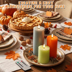 3 Pcs 6/8/12" Fall Colorful Flameless LED Candles Decorations for Home - Image 6