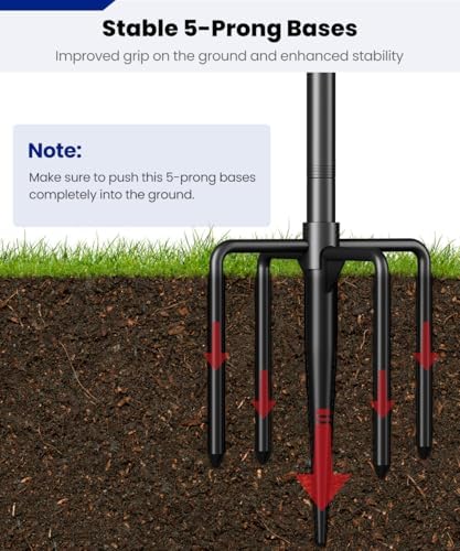 Koutemie 10FT In Ground Flag Pole Holder for Outside House for 3x5 Flags - Image 6