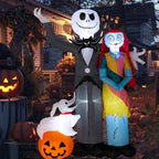Nervure 6Ft Halloween Decoration Outdoor Inflatable - Halloween Inflatable Decorations with Skeleton Dog and Pumpkin- Blow Up Inflatables with Built-in LED Lights for Yard Garden Lawn Decor - Image 3