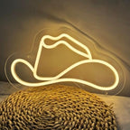 Cowboy Hat Neon Sign Led Neon Lights Sign for Wall Decor, Western Wall Art Cowgirl Neon Sign for Game Room, Bedroom, Bar, Man Cave - Gifts for Rodeo Enthusiast, Birthday, Christmas by SHIDASIGN