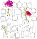 33pcs Glass Small Bud Vases Set - 9 Styles Clear Bud Vase by DOLEEYAE
