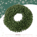 Elf Stor Indoor/Outdoor Prelit Extra Large Christmas Wreath, Green, 60” - Image 6