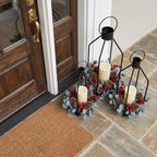 Elegant Black Decorative Lanterns Set of 6-19/16/13 Inch - Image 3