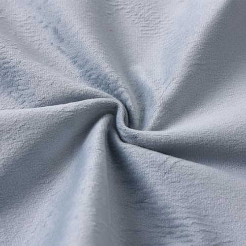15 Inch Velvet Round Placemat with Ruffle for Dining Table Outdoor Placemats Non-Slip Washable for Gathering, Occasional Decoration and Family Parties Celebrations Set of 4, Blue Grey - Image 3