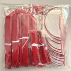 WOLHOWLTD Red Paper Decoration Set - 34 Pcs Paper Lanterns, Pompoms, Honeycomb for Wedding, Valentine's,School Day,Bridal Shower,Birthday Party,Home Garden Decoration(red) - Image 5