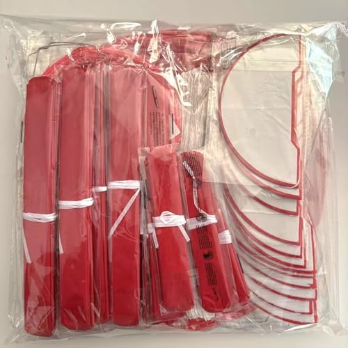 WOLHOWLTD Red Paper Decoration Set - 34 Pcs Paper Lanterns, Pompoms, Honeycomb for Wedding, Valentine's,School Day,Bridal Shower,Birthday Party,Home Garden Decoration(red) - Image 5
