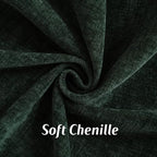 FUTEI Pack of 2 Chenille Throw Pillow Covers 26x26 Inch, Dark Green - Image 2