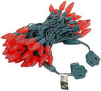Novelty Lights 24FT 70 LED C6 Red Christmas String Lights, Green Wire - Image 5