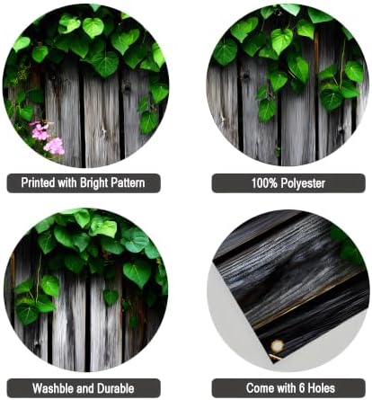 Garden Garage Door Banner 6 x 13 FT, Green Ivy Rustic Wood Fence Garage Door Cover, Botanical Greenery Floral Outdoor Garage Door Decorations, Farmhouse Nature Backdrop for Home Party Decor(Wooden planks) - Image 7