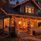 Sureio 72ft Fall Solar Lights Outdoor Decorative 88 ft Maple Leaf Garland String Lights with 200 LED 8 Modes for Porch, Yard, Front Door, Patio, Outside, Thanksgiving Harvest Autumn Party Decoration - Image 6