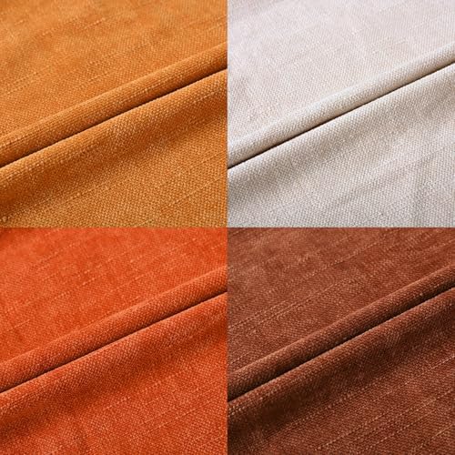 Set of 4 Soft Textured Decorative Throw Pillow Covers 24x24 Inch Cozy Farmhouse Cushion Cover Square Accent Pillow Cases for Bed Couch Sofa Living Room, Beige Rust Orange - Image 7