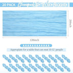 20 Pack Light Blue Table Runner 10Ft Cheesecloth Table Runner Boho Gauze Table Runner Long Cheese Cloth Table Runner Romantic Sheer Fabric Table Runners for Wedding Party Bridal Shower - Image 2