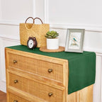 Solino Home 100% Pure Linen Table Runner Pine Green Woven, Fete 14 x 48 in - Image 4