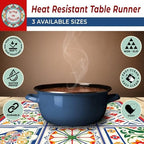 Heat Resistant Table Runner, 53 x 14 Inch - Eclectic Scandinavian Design - Image 5