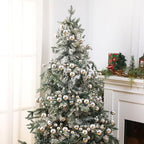 2 Pcs 6 ft Christmas Ball Ornament Garland, Silver - Image 7