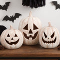 Vicenpal 3 Pcs Resin Halloween Pumpkin Decor Pumpkin Lantern, Terracotta by Vicenpal
