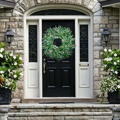 26" Large Farmhouse Eucalyptus Wreath for Front Door All Season - Image 4