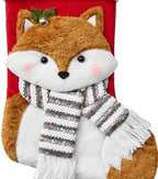 Let's Make Memories Personalized Christmas Stocking - Christmas Decor - Plush Stockings for Family and Kids with Embroidered Names - Fox - Image 2