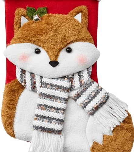 Let's Make Memories Personalized Christmas Stocking - Christmas Decor - Plush Stockings for Family and Kids with Embroidered Names - Fox - Image 2