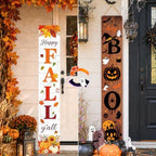 2 in 1 Fall Porch Sign 47" Double Side Halloween Front Door Decor by Unknown