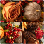 24 Inch Fall Wreaths for Front Door Autumn Wreath with Fall Sign - Image 2