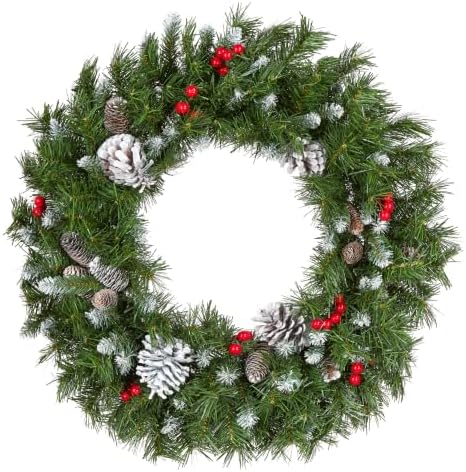 National Tree Company 24in Unlit Frosted Berry Artificial Christmas Wreath by Unknown