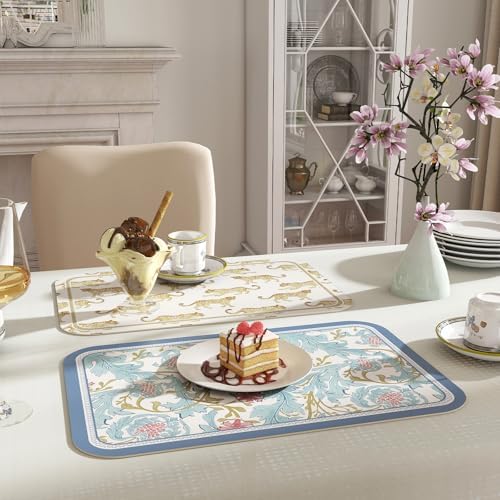 patdrea Designer Vintage French PVC Placemats Set of 6,12"x17"-Fromm C - Image 7