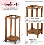 Geelin 10 Pcs Wooden Wedding Lantern Centerpiece Candle Lantern Table Wooden Candle Holder Decorative for Wedding Party Table Valentine Decor(13 in,Brown) - Image 3