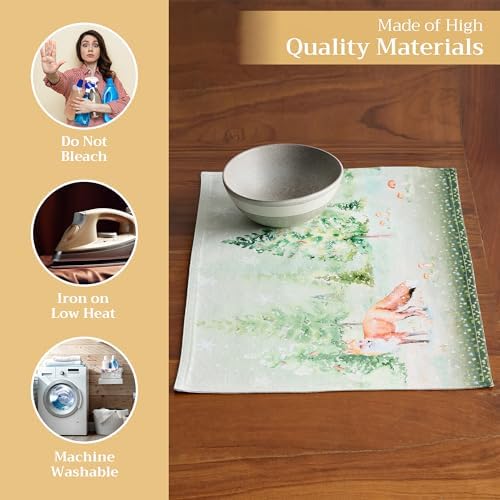 Maison d' Hermine Placemats Set of 4 Reusable 100% Cotton (13"x19") - Image 3