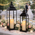 Large Decorative Candle Lanterns, 2Pcs Floor Lanterns for Indoor Outdoor - Image 4