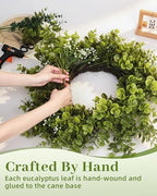 24in Boxwood Wreath for Front Door, Green Wreaths,Greenery Summer Wreath for All Season,Farmhouse, Outdoor, Porch, Garden, Wedding Decor - Image 5