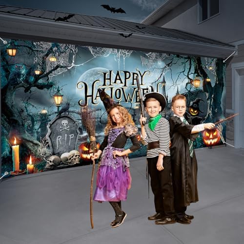 WovWeave Happy Halloween Garage Door Cover Decorations 7 x 16 ft Large - Image 7