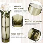 Didaey 12 Pcs Acrylic Bud Vases Green, Cylinder Vase for Rose Centerpieces - Image 2