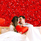 Valentine's Day Red Rose Flower Wall Backdrops 12x10 FT Wedding Bridal Shower Party Decorations Girls Birthday Backdrop Cake Table Tea Party Photoshoot Decorations Photo Studio Props - Image 5