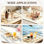SXNOWS 12"x16" Clear Acrylic Serving Tray with Gold Handles - Image 7