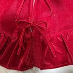 60 Inch Large Christmas Tree Skirt, Red Velvet with Ruffled Edge for Big Trees Decorations for Home Party Festival - Image 5