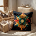 Batmerry Geometric Radiant Pillowcases, Vibrant Symmetrical Geometric Decorative Bed Pillow Cover with Hidden Zipper Soft Blended for Hair and Skin 20X26 in - Image 6